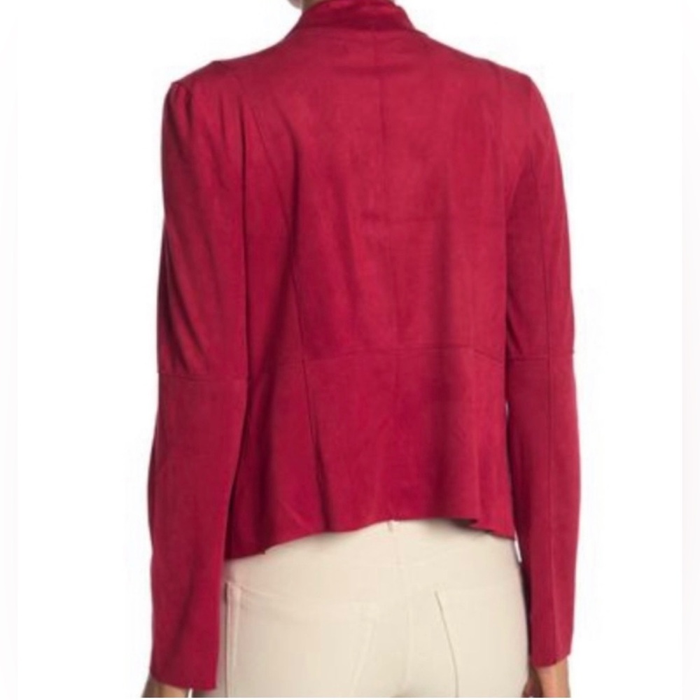 Bagatelle Collection Draped Faux Suede Red Jacket Size Large - Picture 9 of 9